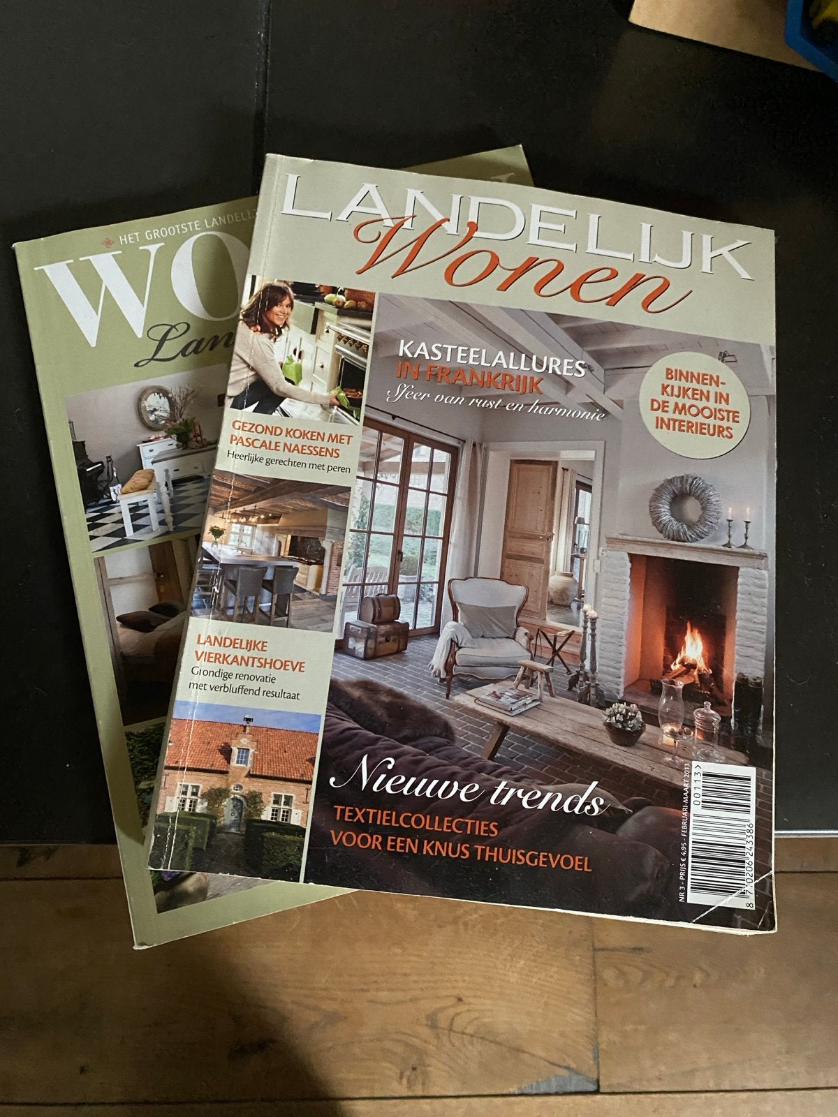2x Landelijk Wonen Tijdschriften - Wonen Landelijke Stijl, Boeken, Ophalen of Verzenden, Gelezen, Overige typen