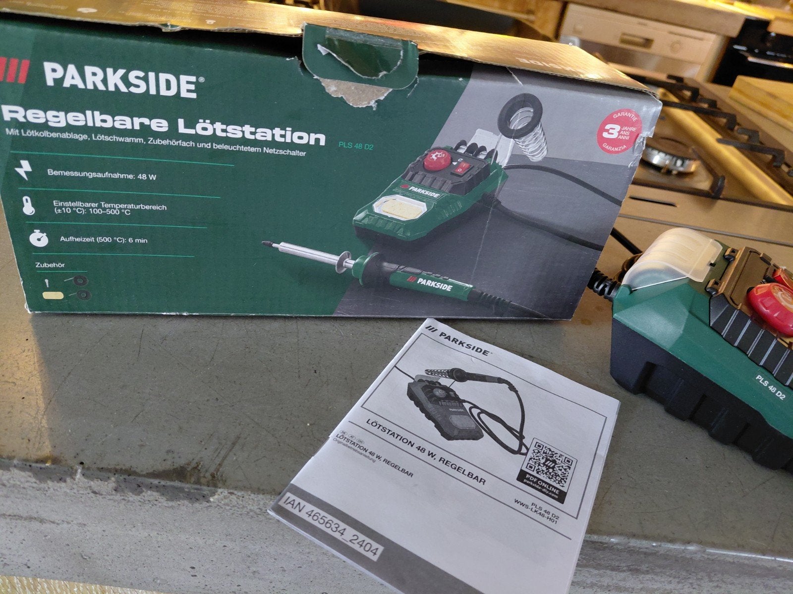 Parkside Soldeerstation PLS 48 D2 - Nieuw in doos, Ophalen of Verzenden, Nieuw, Overige typen, Parkside