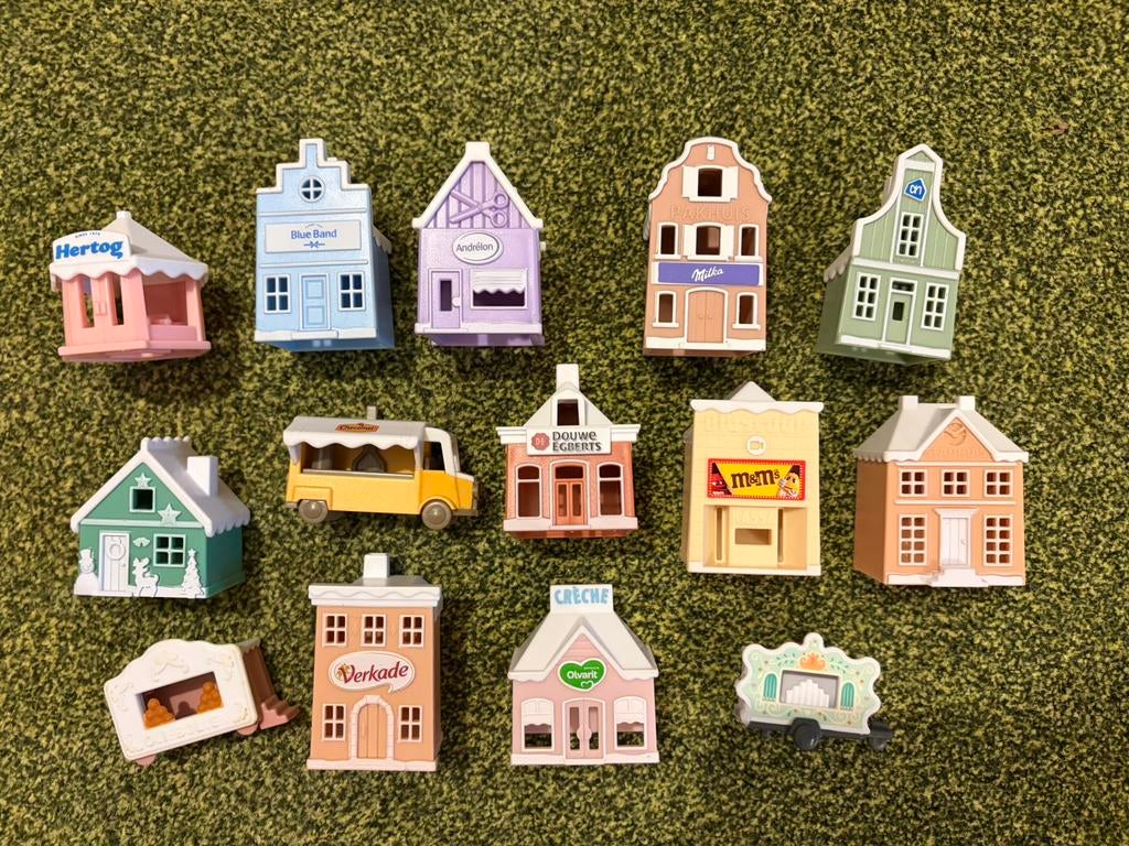 14 huisjes kerstdorp AH, Albert Heijn, Ophalen of Verzenden