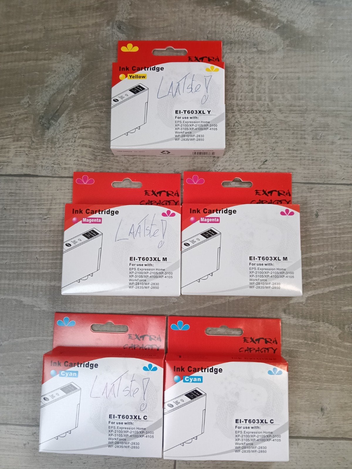 Inktcartridges EI-T603XL voor Epson printers (5 stuks), Ophalen of Verzenden, Nieuw, Cartridge, Compatibel met Epson