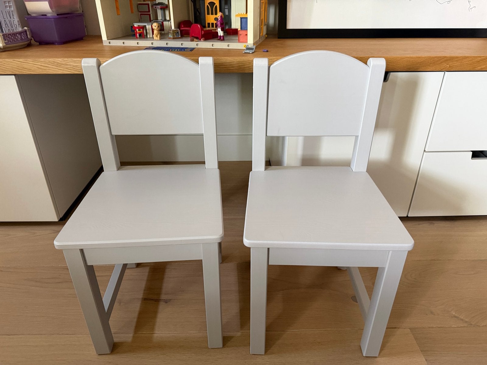 2x IKEA Sundvik kinderstoel grijs - Zo goed als nieuw, Ophalen, Zo goed als nieuw, Stoel(en)