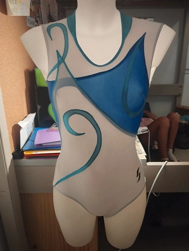 Startner Turnpakje, Wit Blauw, maat 14 (jaar), ZGAN, Verzenden, Wit, Maat 36 t/m 42, Zo goed als nieuw