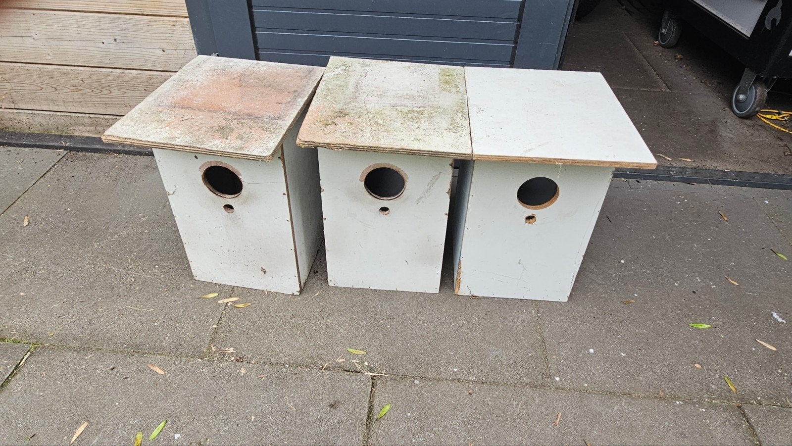 Gratis op te halen 3x Vogelhuisje / Nestkastje - Gebruikt, Tuin en Terras, Vogelhuisjes en Vogelbaden, Ophalen of Verzenden, Gebruikt