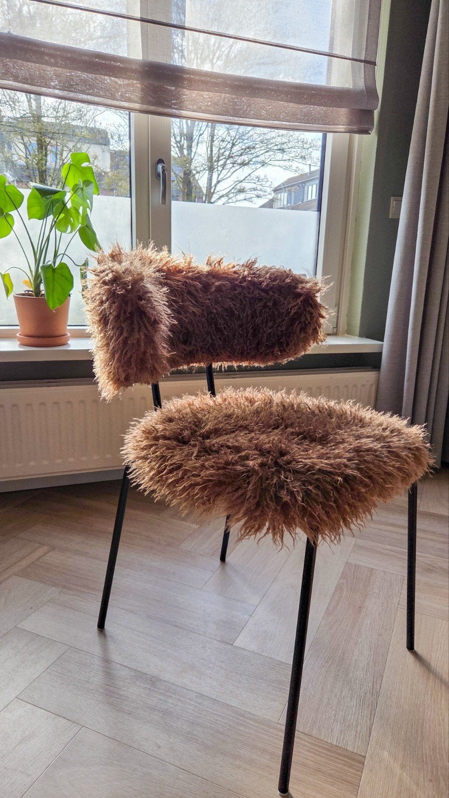 Bruine Stoel van Kwantum, Ophalen, Bruin, Nieuw, Eén