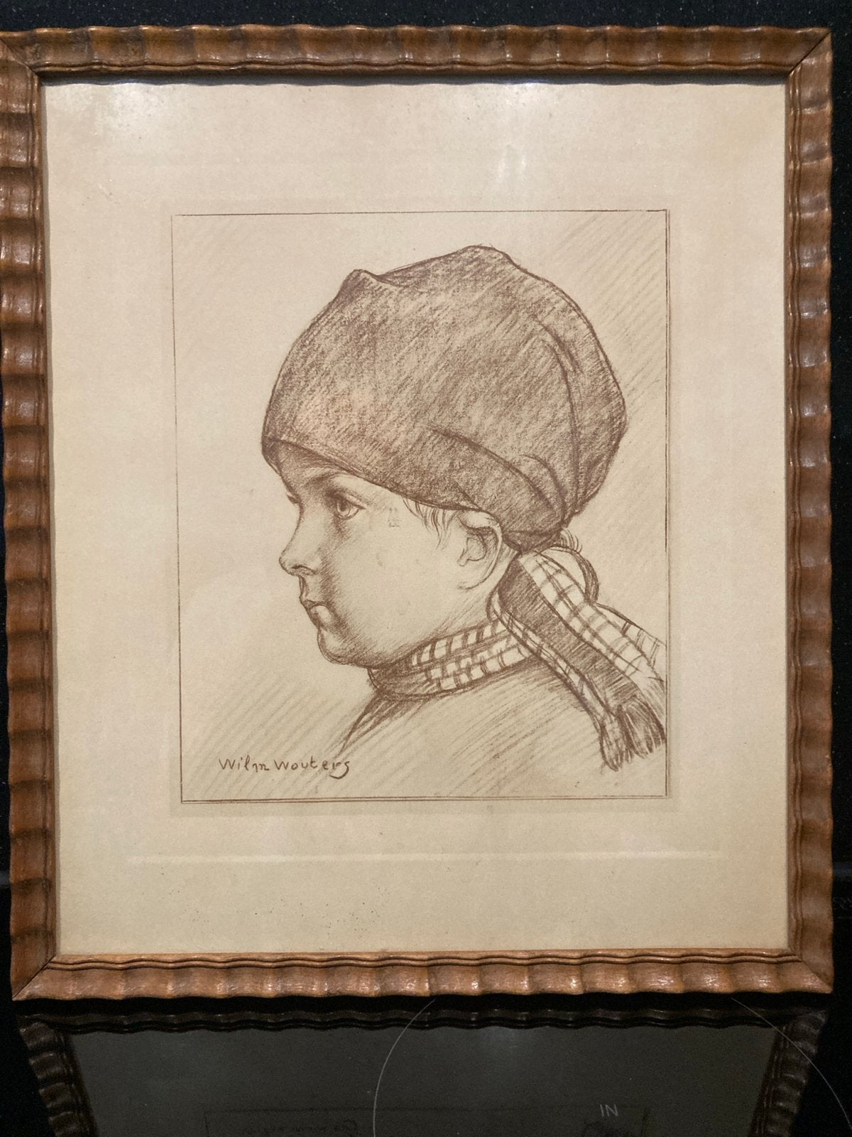 Prent van Wilm Wouters - Jongen met muts (circa 1920), Antiek en Kunst, Ophalen of Verzenden, Print, Prent, Gesigneerd