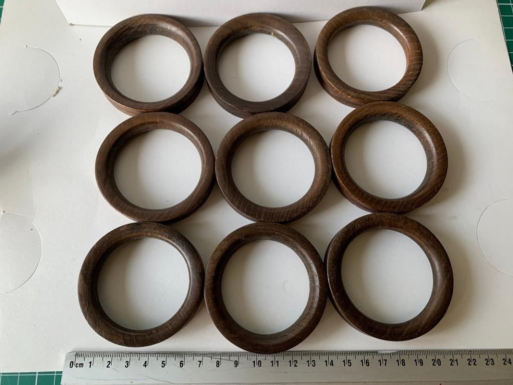 vintage houten (gordijn) ringen, Huis en Inrichting, Ophalen of Verzenden, Gebruikt, 200 cm of meer