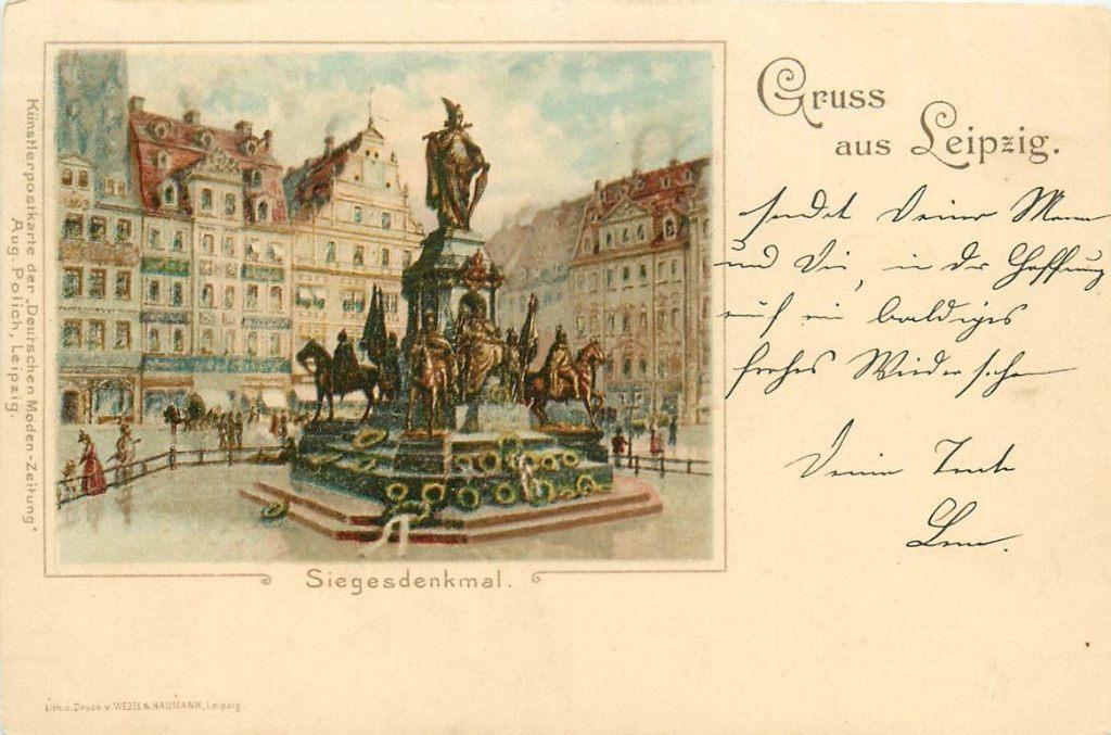 701-284-041 Leipzig Siegesdenkmal, Verzenden, Voor 1920, Duitsland
