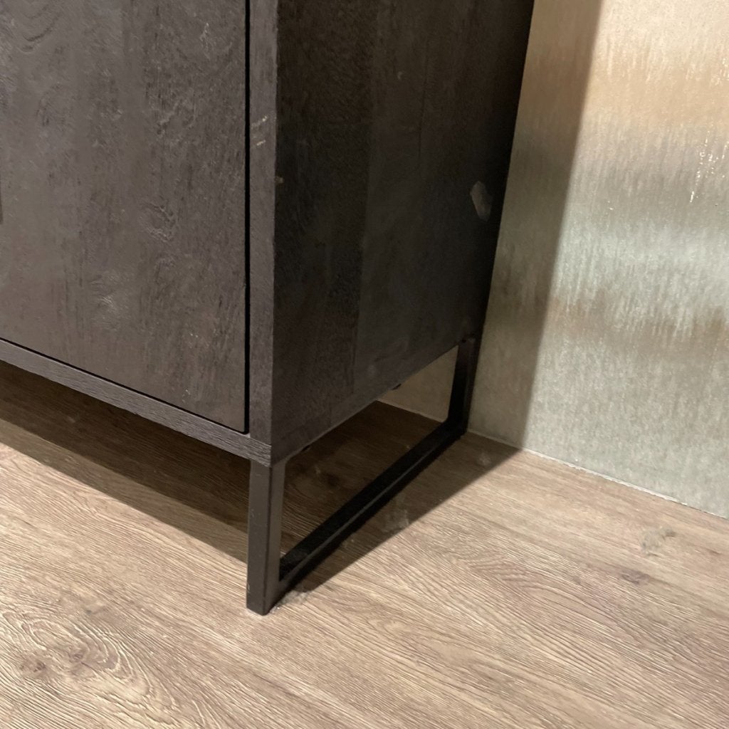 Piastra Opbergkast Mango Deep Black 126cm - Pronto Wonen, Niet ingevuld, Niet ingevuld, Niet ingevuld