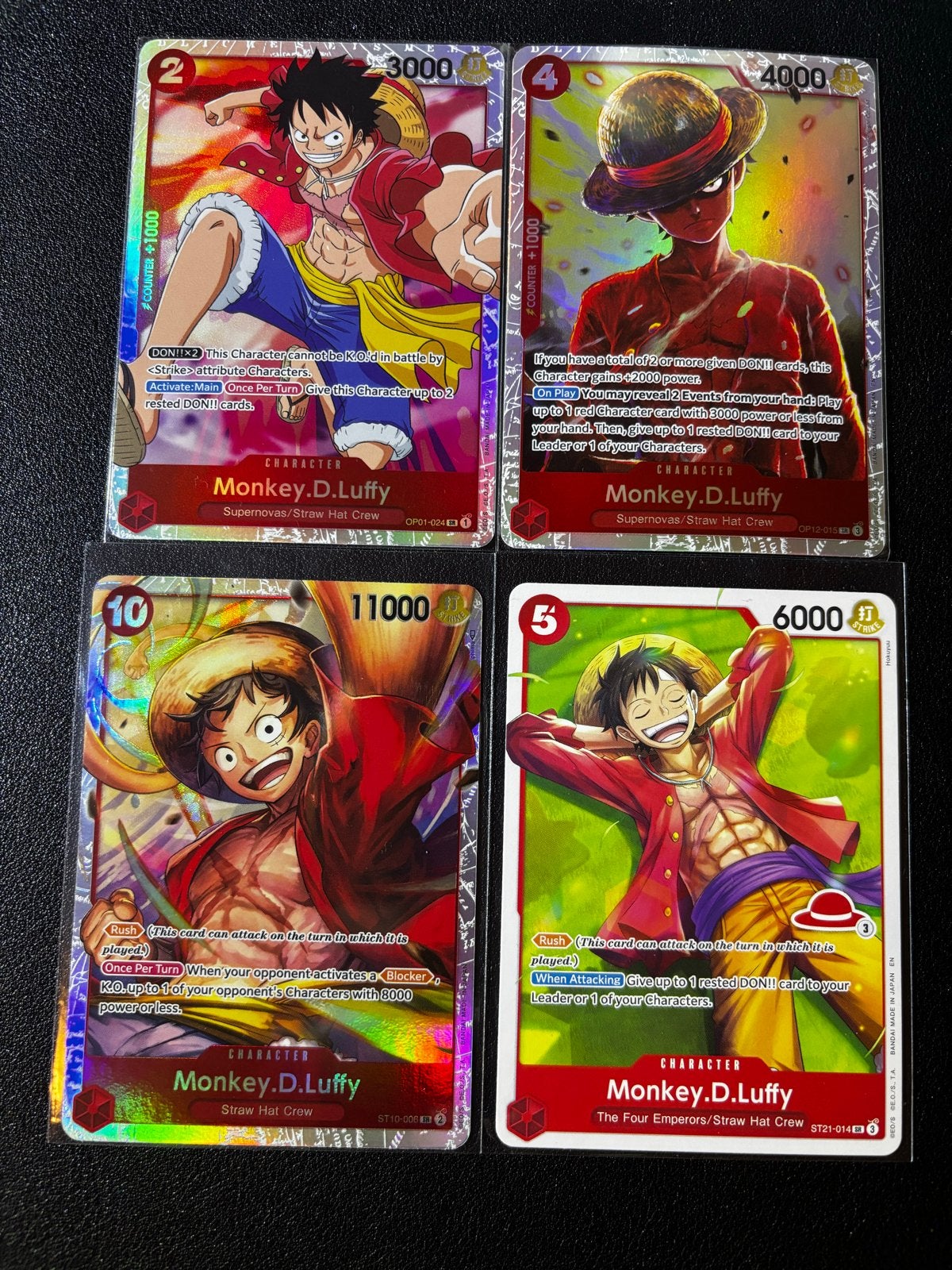 One Piece Kaarten Monkey D. Luffy Set, Ophalen of Verzenden, Zo goed als nieuw