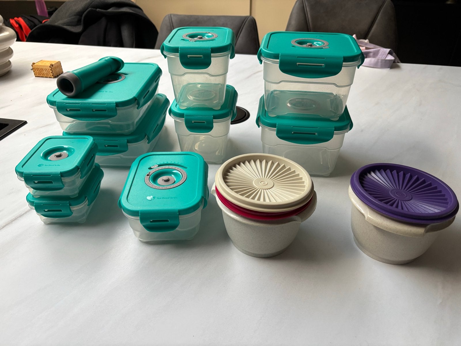 Tupperware bewaardozen en kommen - diverse maten, Huis en Inrichting, Ophalen, Gebruikt, Bewaardoos, Luchtdicht