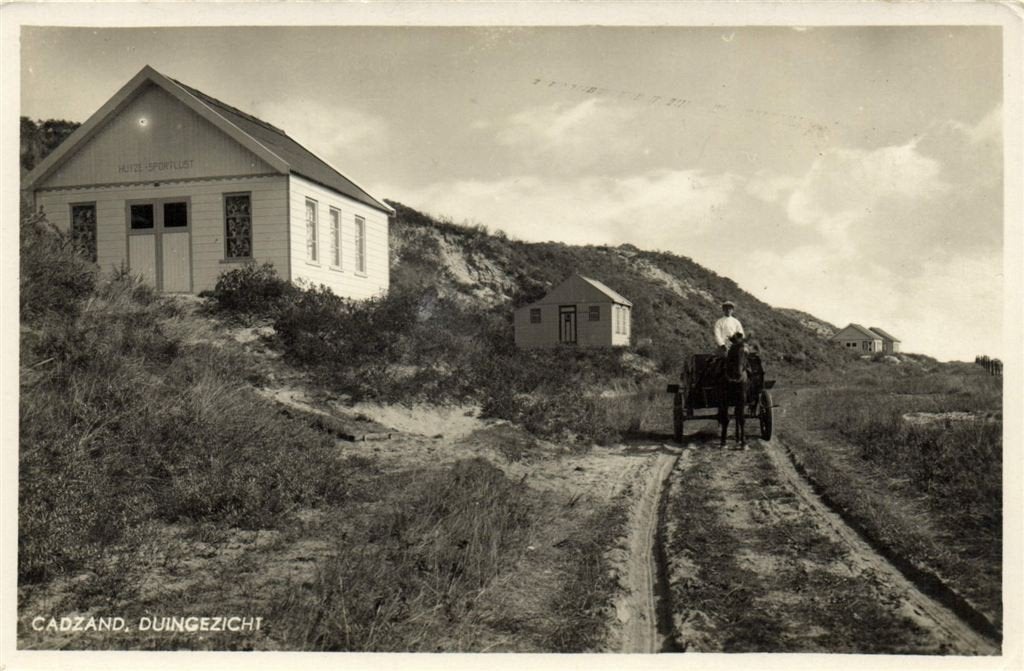 Cadzand. Duingezicht - paard en wagen - 1939 gelopen, Verzamelen, Ansichtkaarten | Nederland, Verzenden, 1920 tot 1940, Gelopen