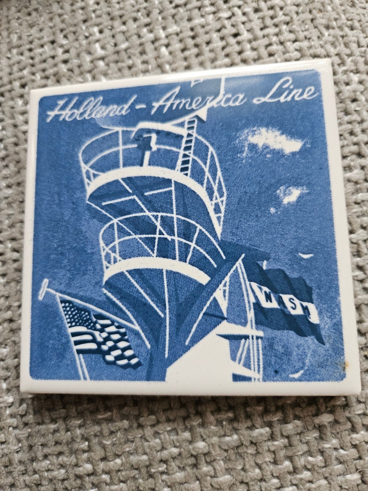 Holland-America Lijn Onderzetter, Verzamelen, Ophalen of Verzenden