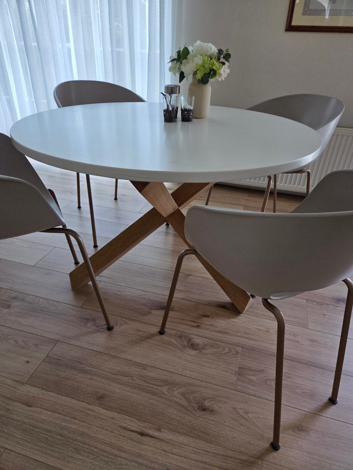 EETKAMERSTOELEN 4X, 100 tot 150 cm, Rond, Zo goed als nieuw, Vier personen