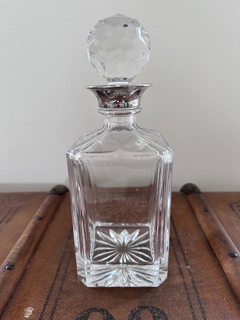 Kristal whisky karaf met zilver, Ophalen of Verzenden