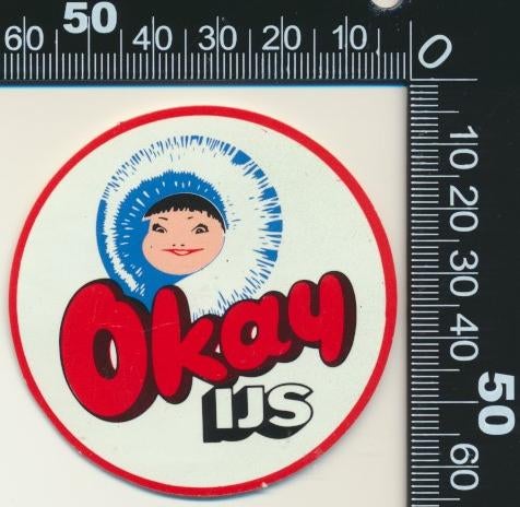 Sticker: Okay IJs (2), Verzamelen, Ophalen of Verzenden, Zo goed als nieuw, Bedrijf of Vereniging
