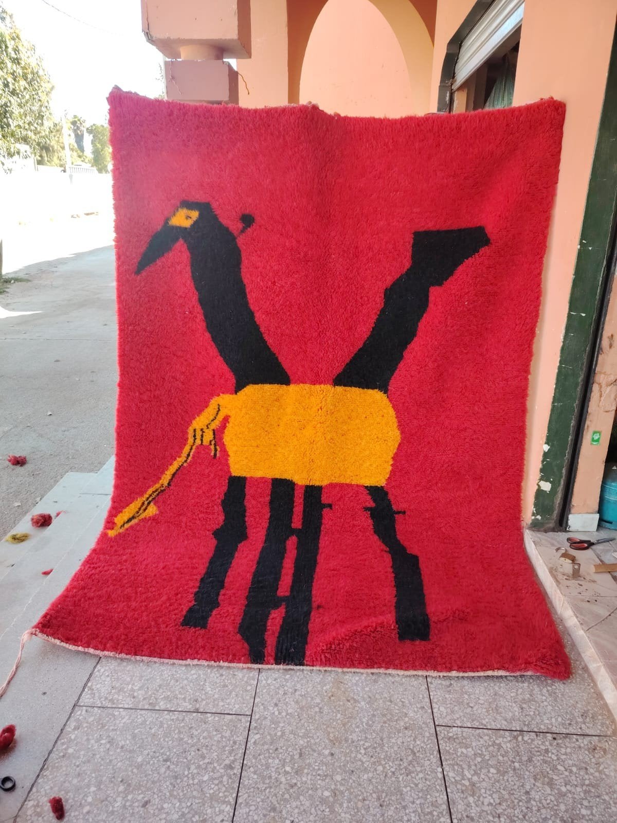 Handgeknoopt Berber kleed wol hoogpolig 250x170cm, Ophalen of Verzenden, Rechthoekig, 200 cm of meer