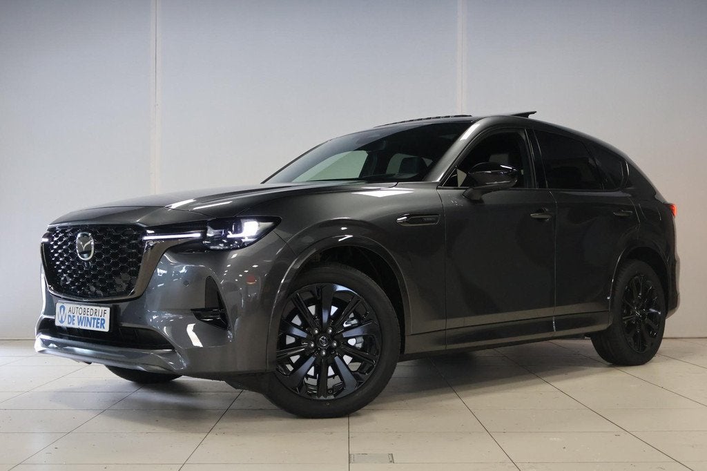 Mazda CX-60 2.5 e-SkyActiv PHEV Homura Plus ., Auto's, Mazda, Automaat, Gebruikt, Zwart, 2500 kg
