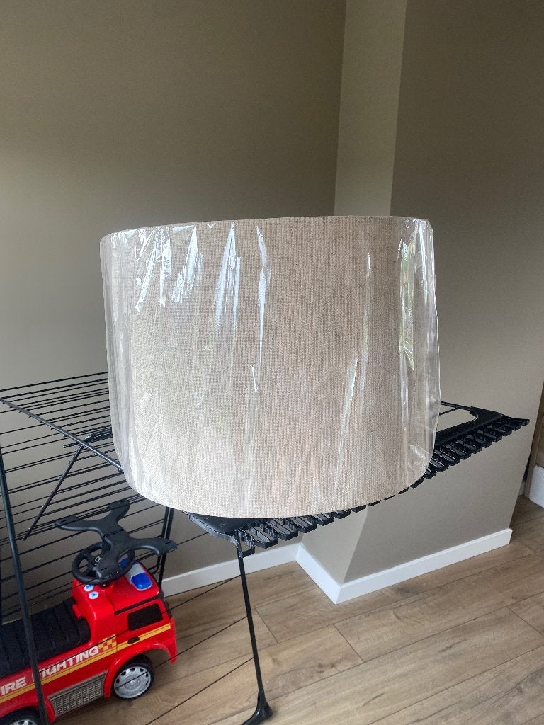 Lampenkap beige Luna ø40*H30cm, Huis en Inrichting, Lampen | Lampenkappen, Ophalen, 25 tot 50 cm, Beige, Rond
