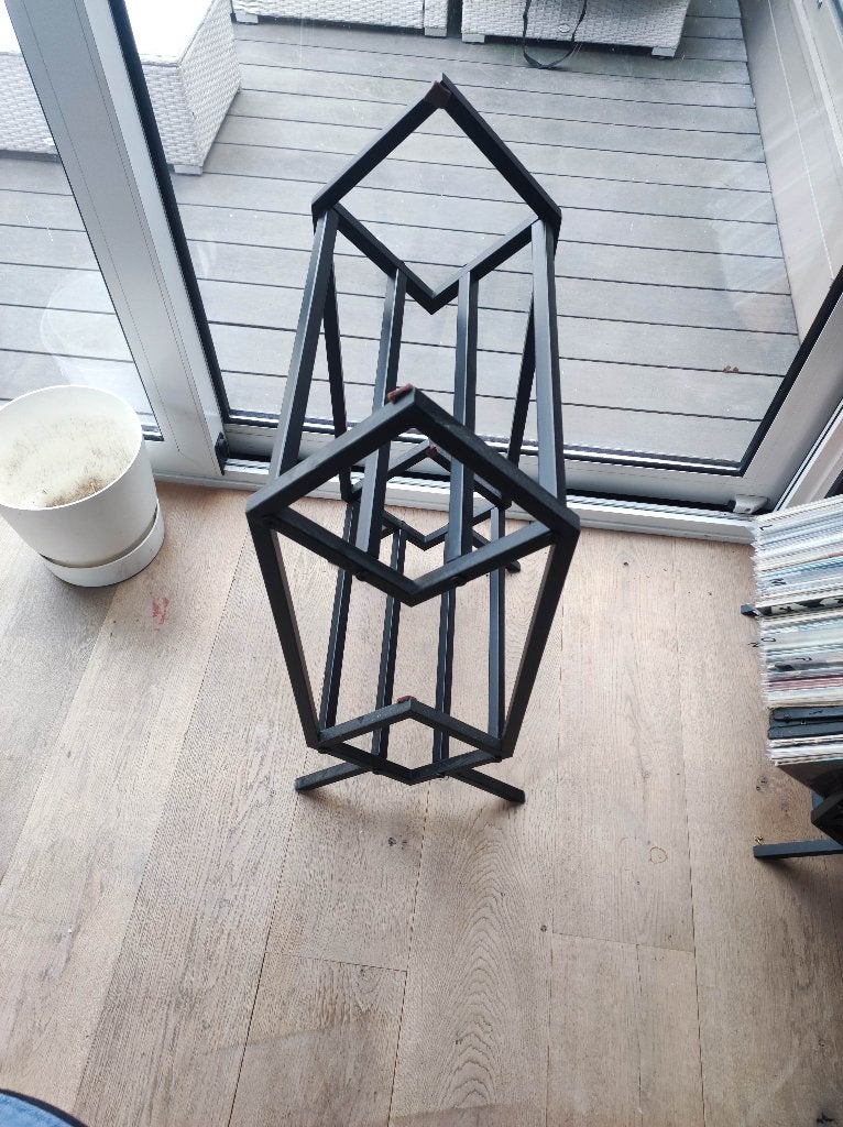 vinyl record rack, Ophalen of Verzenden, Metaal, Industrieel, Gebruikt