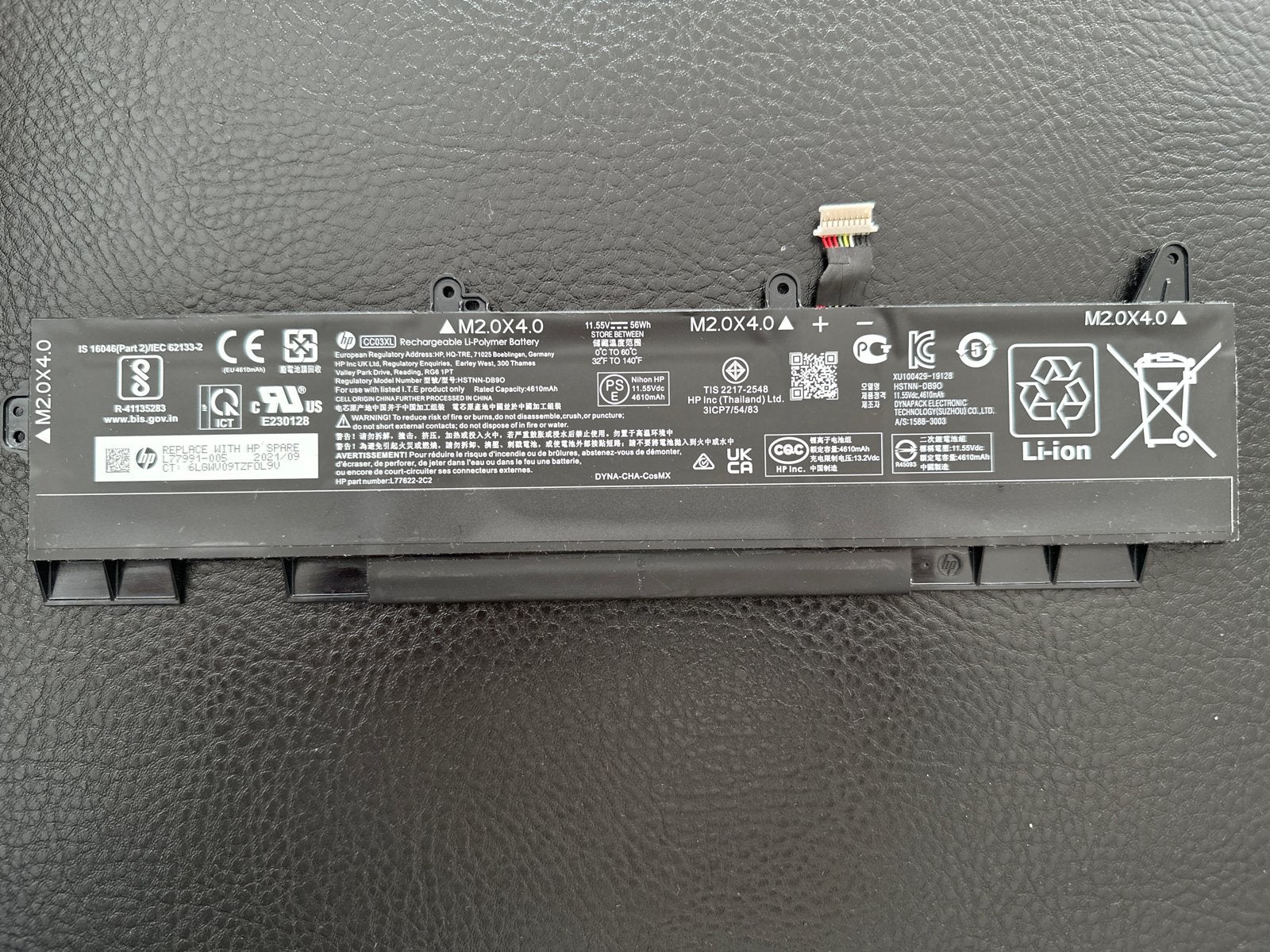 HP laptop accu Li-ion - origineel (CC03XL), Ophalen of Verzenden, Zo goed als nieuw