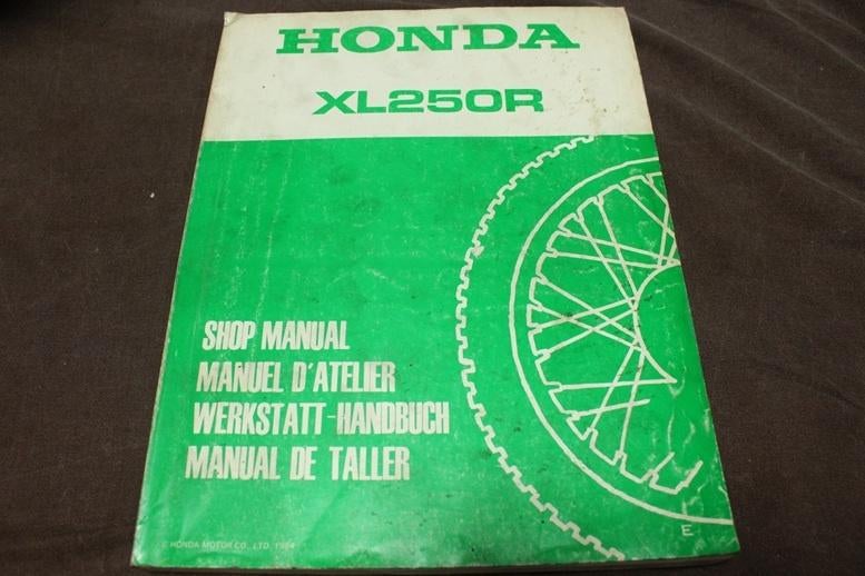 Honda XL250R 1984 motorcycle shop manual XL250 R handbuch, Ophalen of Verzenden, Honda