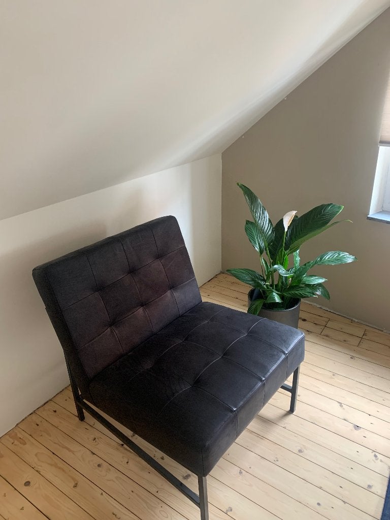 Fauteuil Loods 5, Huis en Inrichting, Ophalen, 75 tot 100 cm, Zo goed als nieuw, Leer