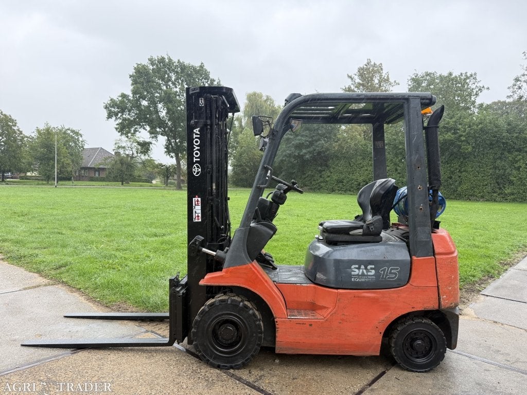 Toyota 1500KG LPG heftruck 3-delig 470CM freelift Sideshift, LPG, Info@vanbeurdenheftrucks.nl, Heftruck, Ophalen of Verzenden