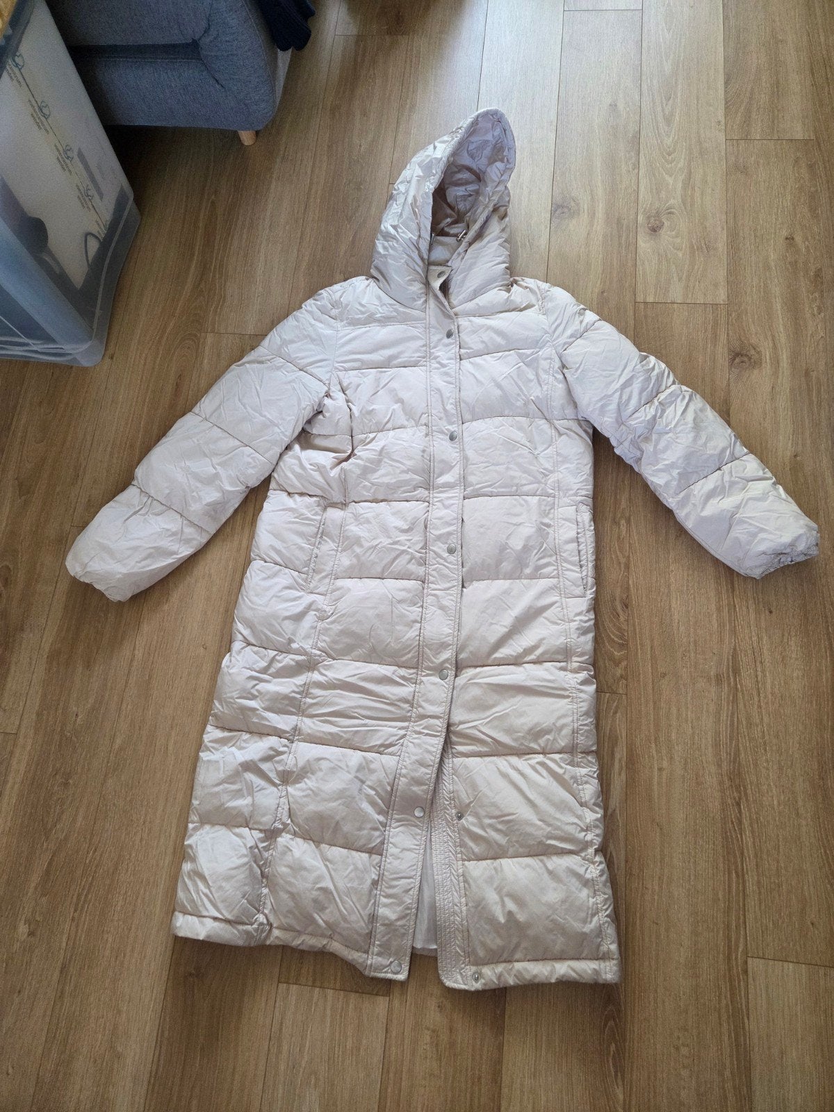 Winterjas, Maat 38/40 (M), Beige, Ophalen of Verzenden, Zo goed als nieuw