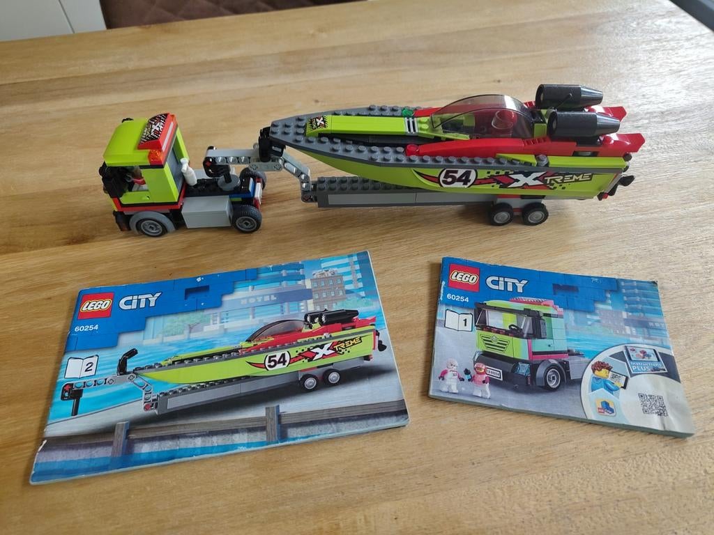 LEGO City 60254 Racespeedboot Transport, Kinderen en Baby's, Speelgoed | Duplo en Lego, Compleet, Lego, Ophalen of Verzenden, Complete set