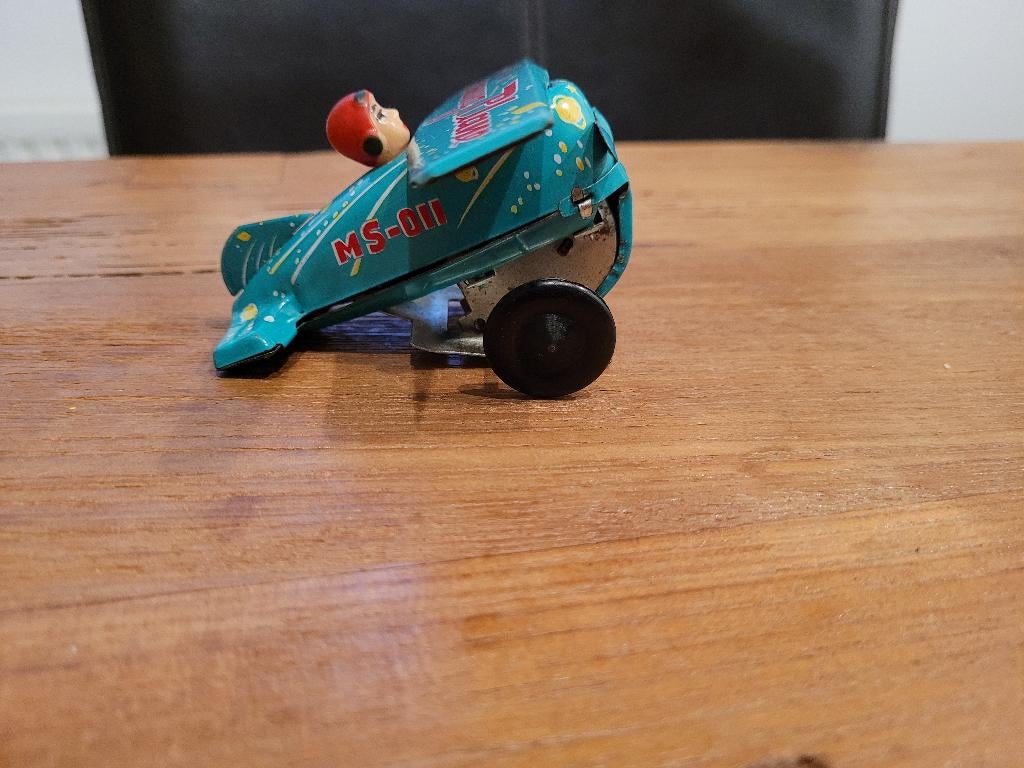 zeer oude nette vintage blauwe blikken vliegtuig, Verzamelen, Ophalen of Verzenden, Zo goed als nieuw