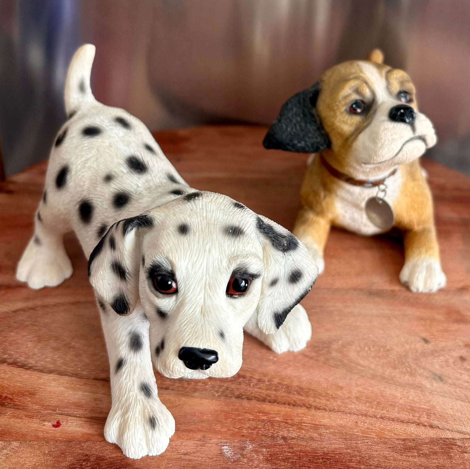 2 schattige puppie- beeldjes uit de Leonardo collectie, Ophalen of Verzenden, Zo goed als nieuw, Dier