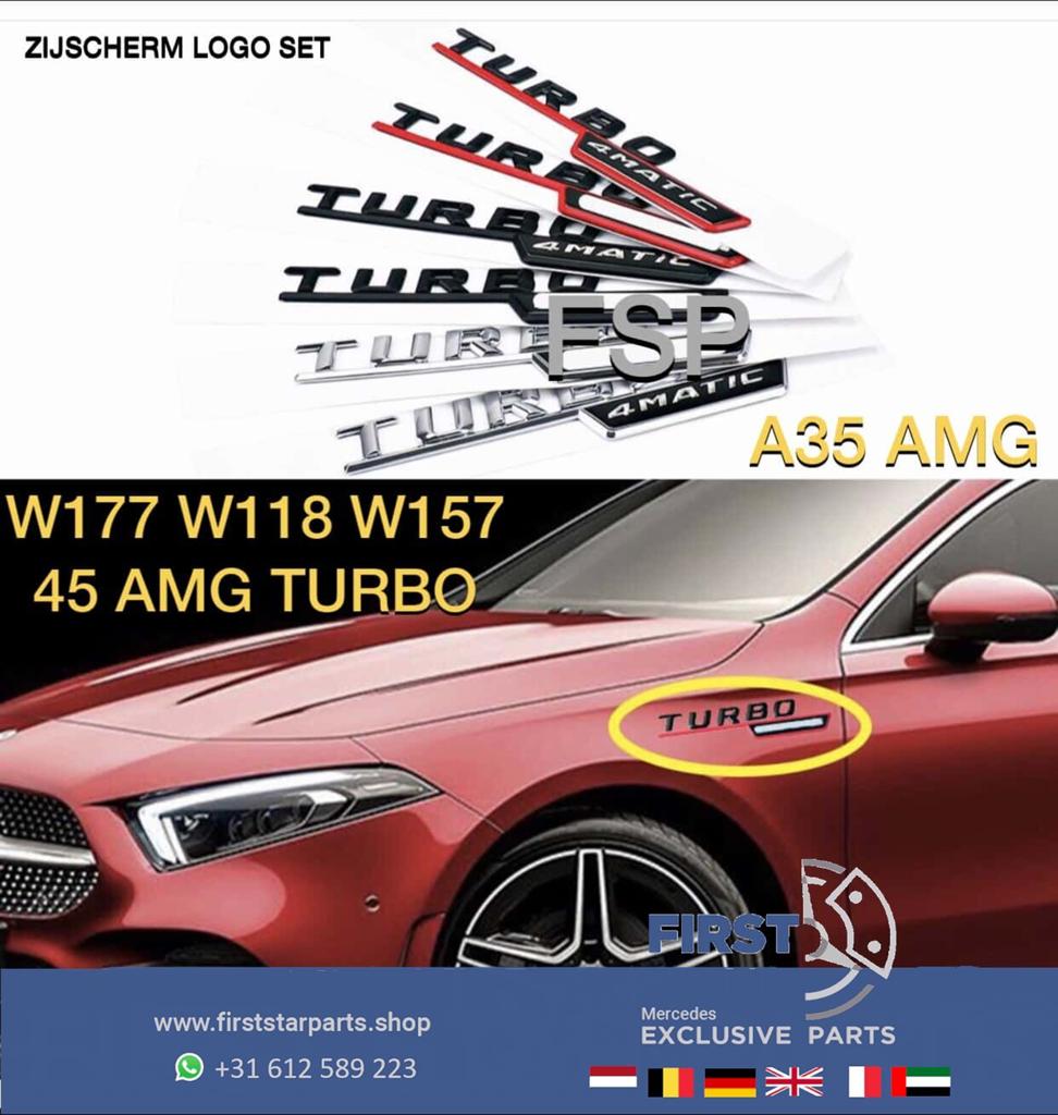 4MATIC EMBLEEM A35 A45 CLA GLA 35 45 AMG ZIJSCHERM LOGO SET, Gebruikt, -, Ophalen of Verzenden, -