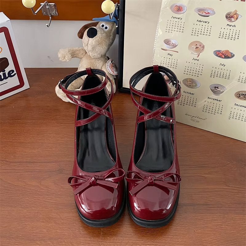 Rode mary jane lak pumps, Kleding | Dames, Verzenden, Nieuw, Rood, Pumps