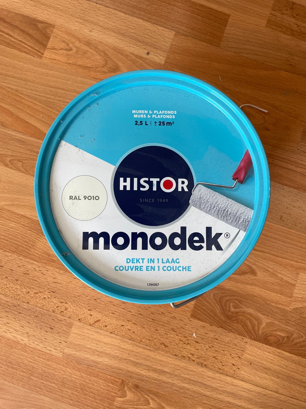 Histor Monodek witte verf (RAL 9010) - Ongeopend 2,5L, Ophalen, Wit, Nieuw, Verf