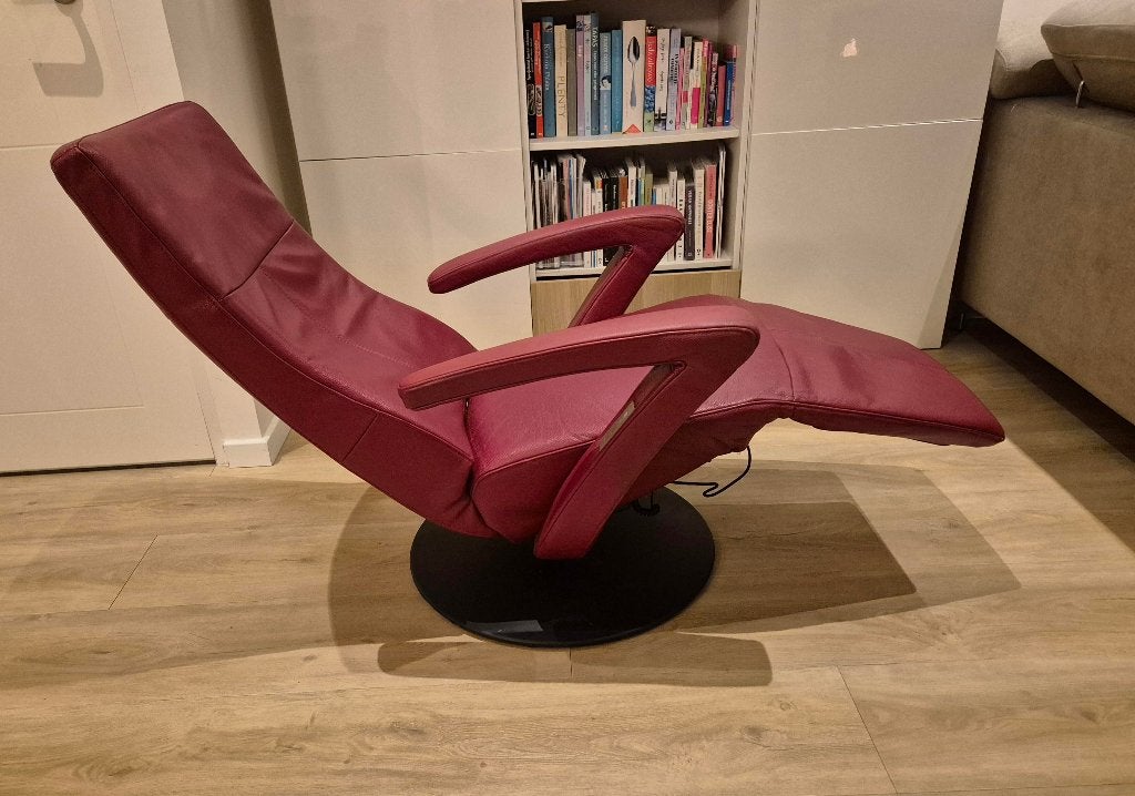 Relax Fauteuil Draaibaar Leer, Ophalen, Gebruikt, 50 tot 75 cm, Leer