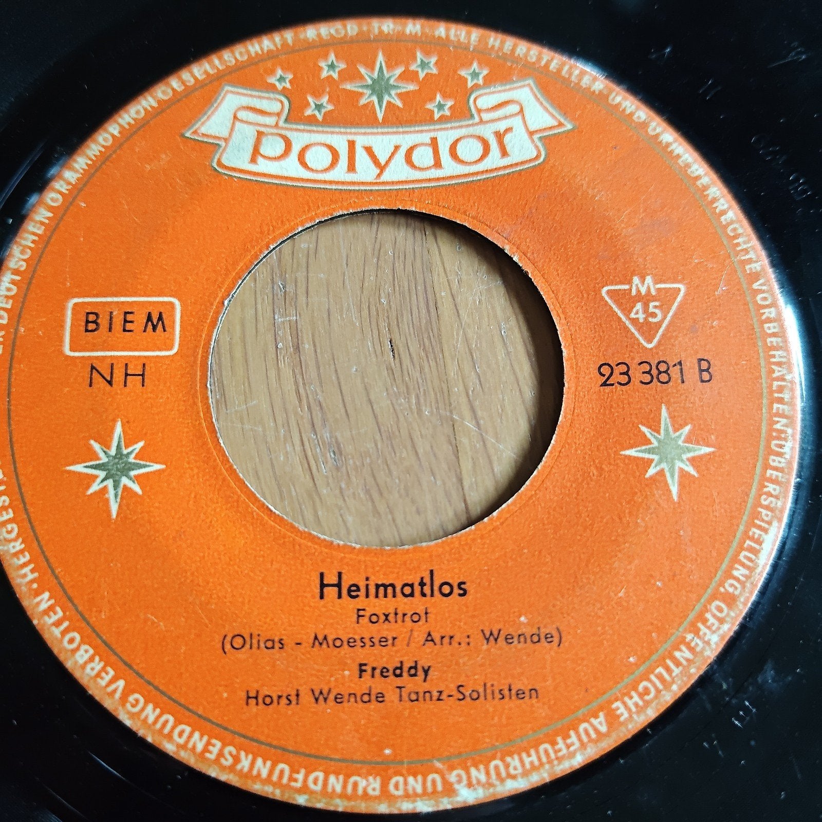 Freddy - Wer das vergißt / Heimatlos (Polydor 23 381), Gebruikt, 7 inch, EP, Schlager