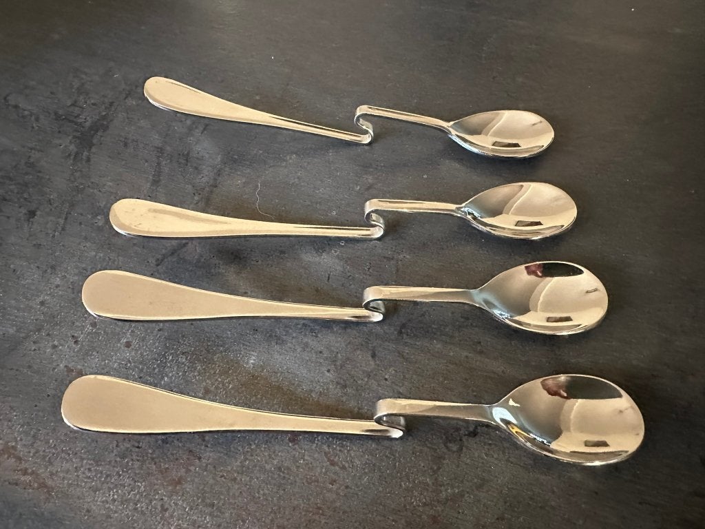 Dalper amuze-lepels  set van 4, Zilver, Ophalen of Verzenden, Zo goed als nieuw, Overige materialen