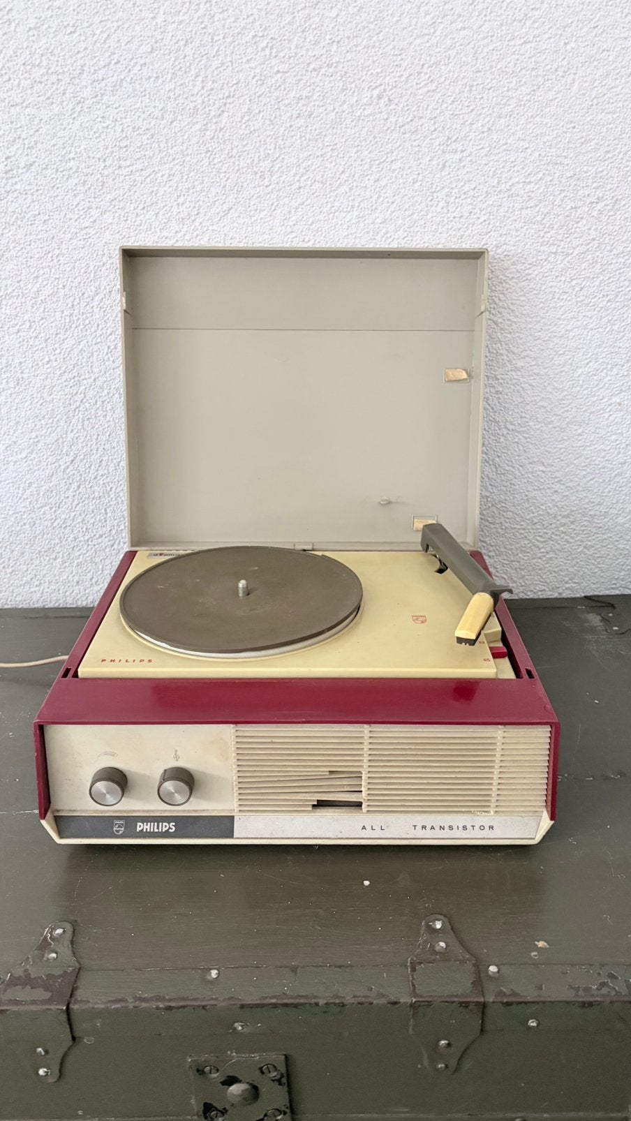 Vintage Philips All Transistor Koffergrammofoon AG4131 1964, Audio, Tv en Foto, Ophalen of Verzenden, Philips