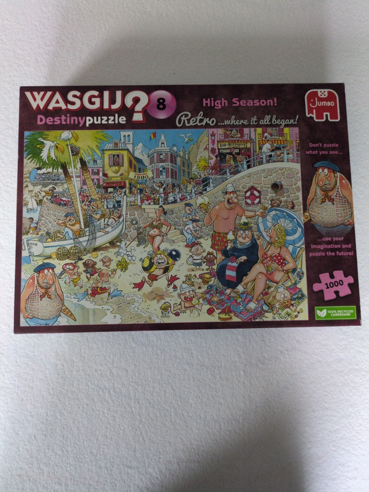 Wasgij Destiny 8: High Season! Retro 1000 stukjes puzzel, Ophalen of Verzenden, 500 t/m 1500 stukjes, Zo goed als nieuw
