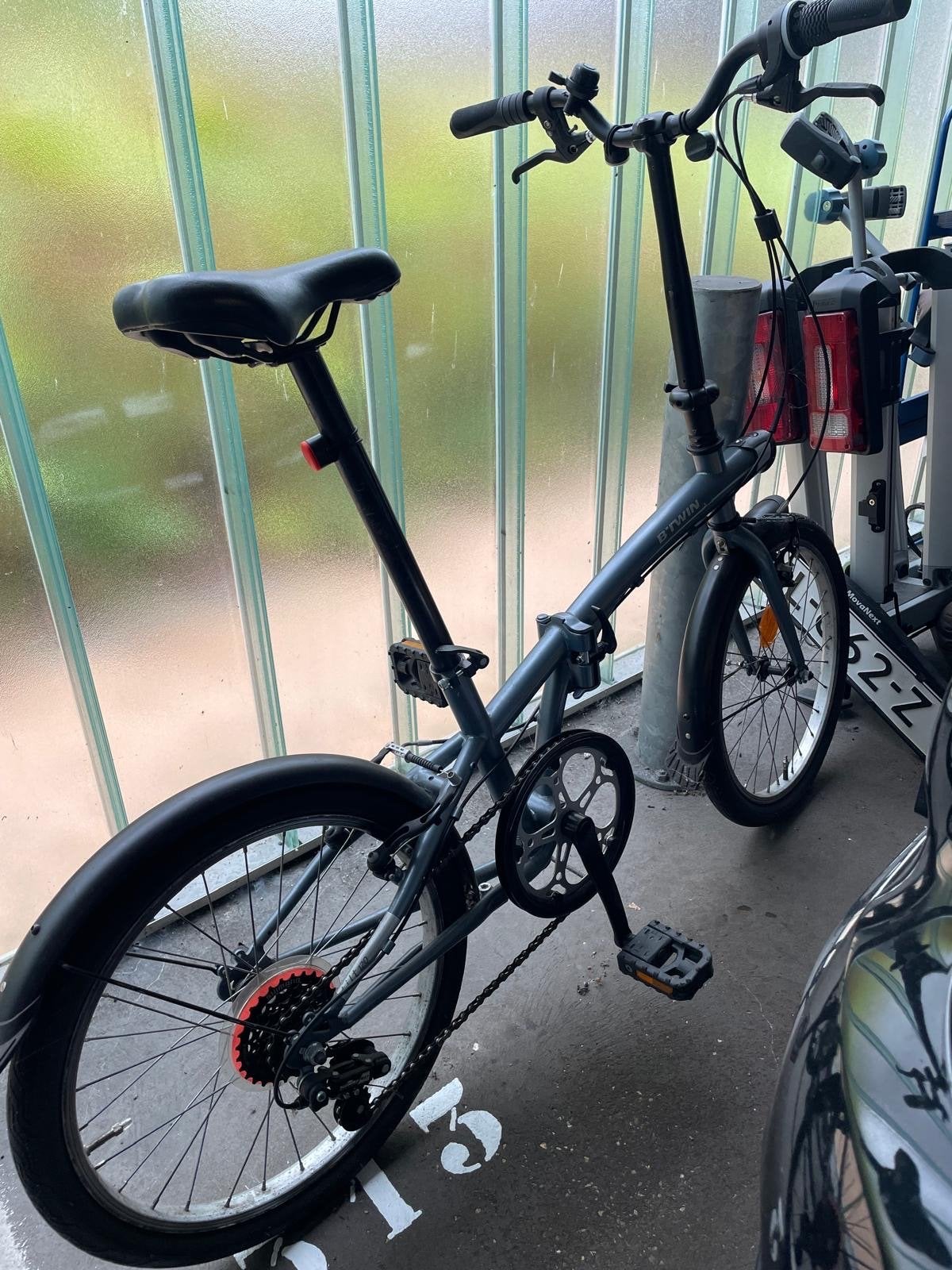 Btwin vouwfiets, ideaal voor woon-werkverkeer, Overige merken, 20 inch of meer, Gebruikt, Velgrem