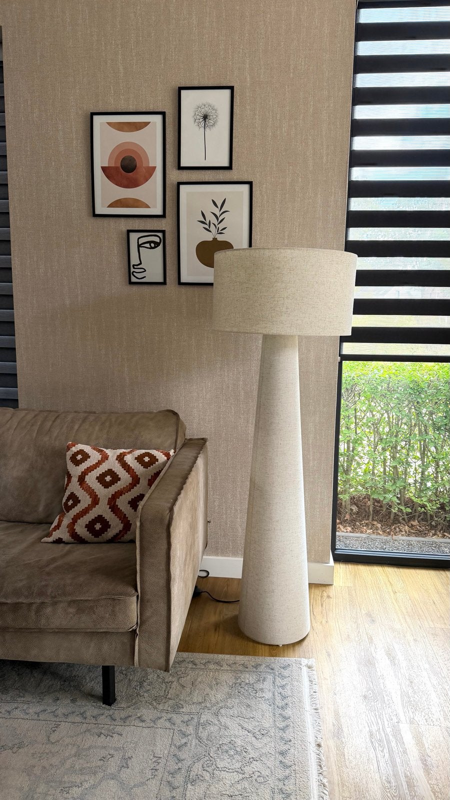 Vloerlamp Pandia Off-White - zo goed als nieuw, Ophalen, Textiel, E27 (groot), Zo goed als nieuw