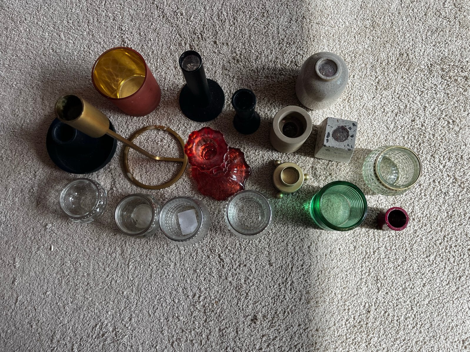 Diverse kaarsenhouders en waxinelichthouders - Gratis af te, Ophalen, Gebruikt, Meerkleurig, Glas