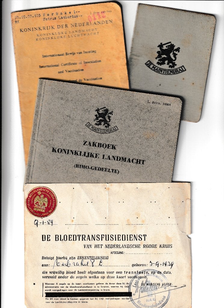 Militair Zakboek +verklaring van Aanbeveling-inentingsbewijs, Verzamelen, Ophalen, Landmacht, Nederland, Overige typen