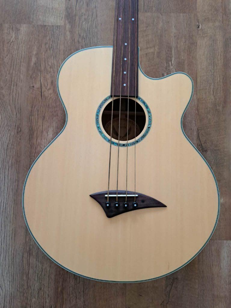 Dean fretloze  semi akoestische basgitaar met element NIEUW, Ophalen, Nieuw, Semi-akoestisch, Fretloos