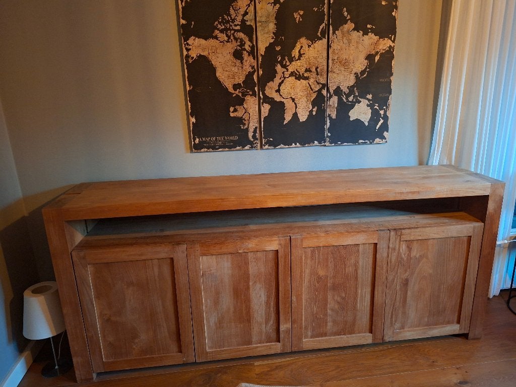 Dressoir teakhout, Ophalen, Teakhout, 200 cm of meer, Teak