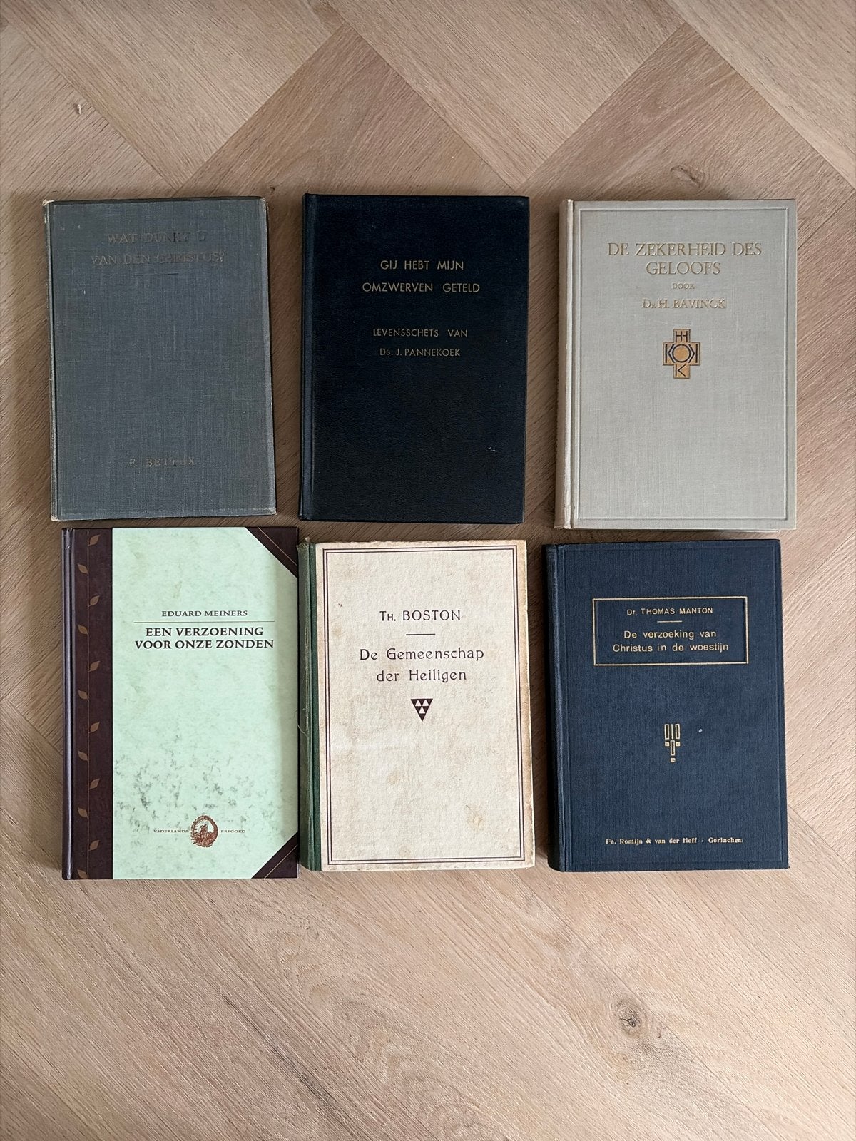 Collectie van 6 oude theologische boeken, Boeken, Ophalen of Verzenden, Gelezen, Christendom | Katholiek