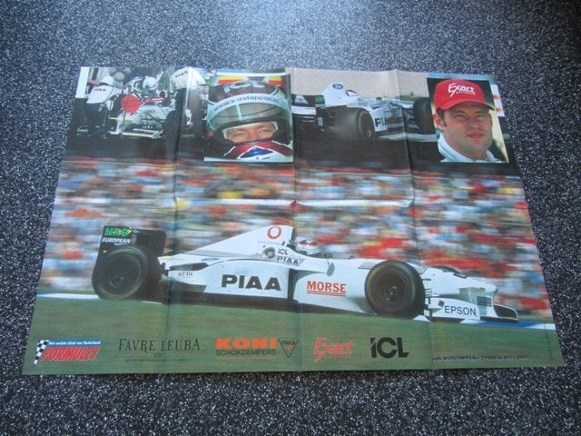 Jos Verstappen Tyrell 025 Poster (Formule1), Verzamelen, Ophalen of Verzenden, Zo goed als nieuw, A1 t/m A3, Sport