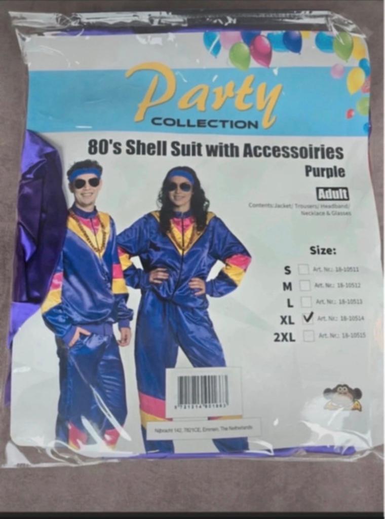 80's & 90's Foute Party Trainingspak - Uniseks, Carnaval, Maat 42/44 (L), Nieuw, Ophalen of Verzenden
