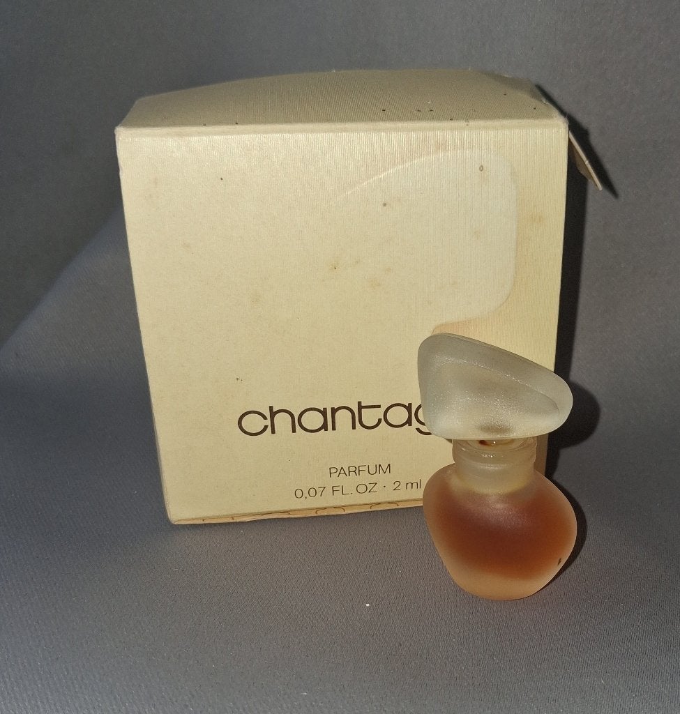 Luxe parfum mini - Lancaster Chantage + doosje oudje, Ophalen of Verzenden, Zo goed als nieuw, Miniatuur, Gevuld