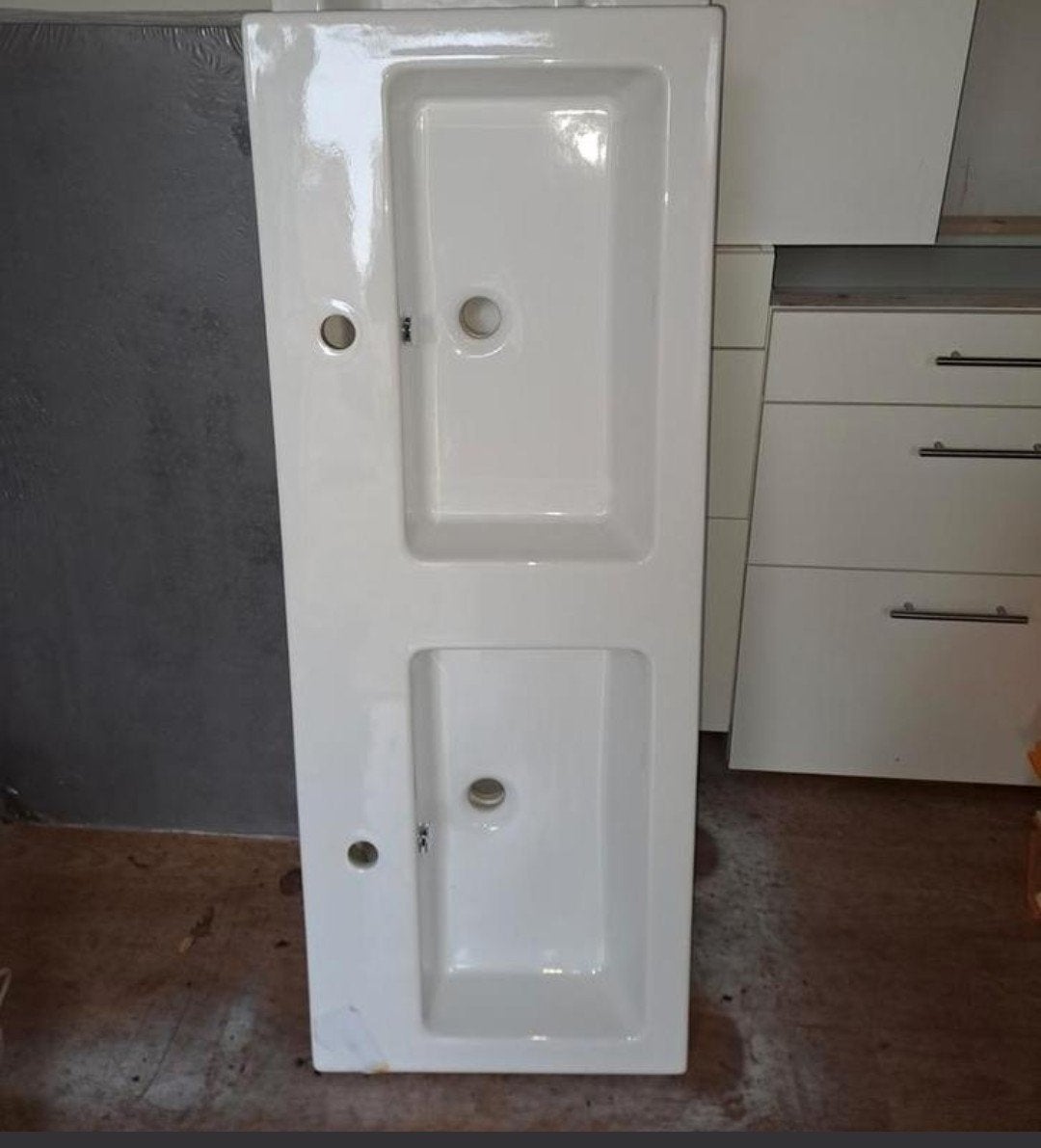 Washbowl Jazz dubbele wasbak -Italiaans design., Doe-het-zelf en Verbouw, Ophalen, Nieuw